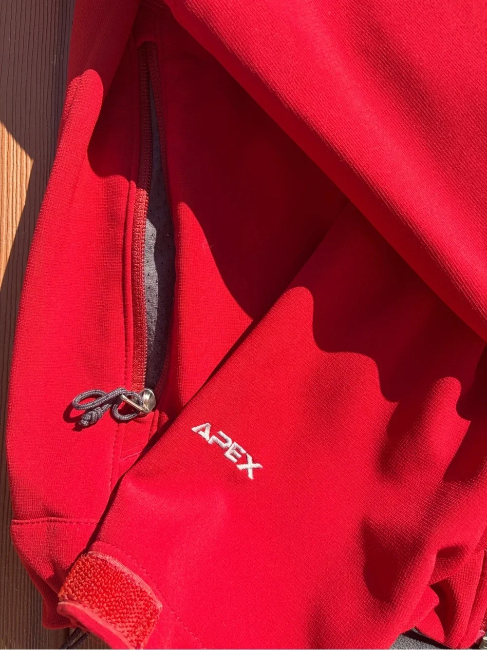The North Face Red Apex Zip-Up Nylon Jacket